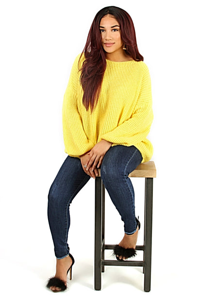 COZY SWEATER - LEMON YELLOW