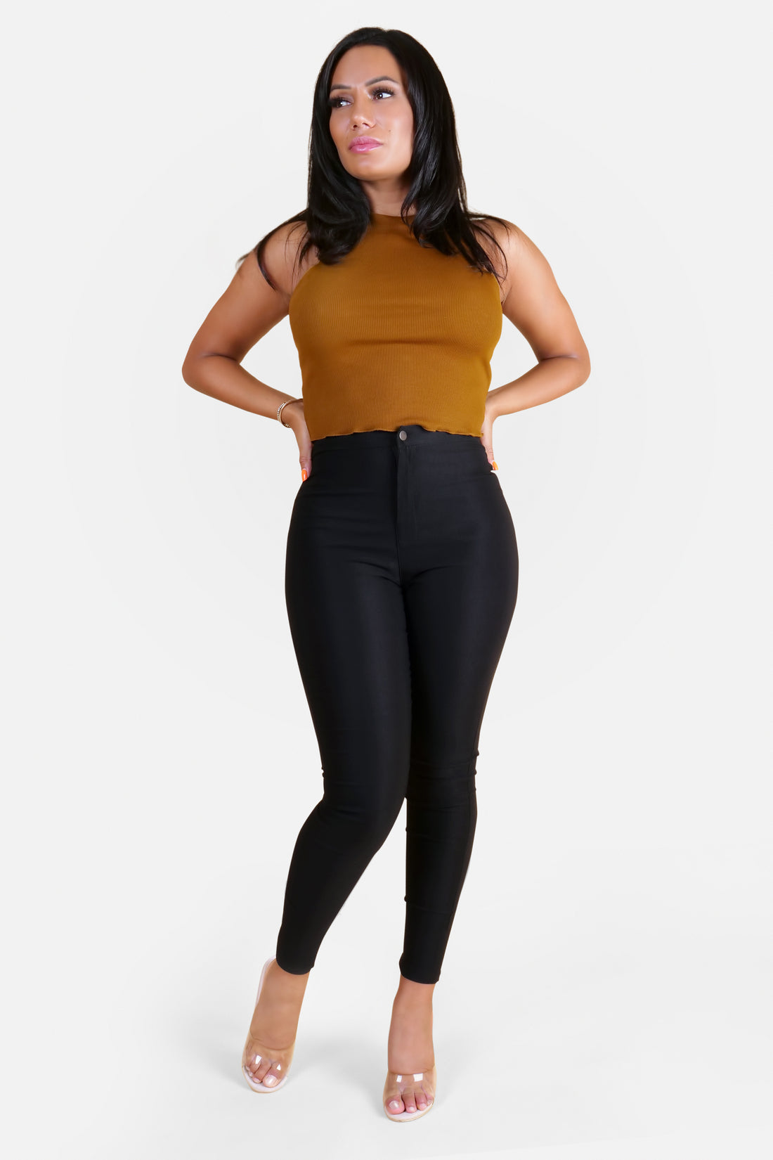 HIGH WAIST JEGGING - BLACK