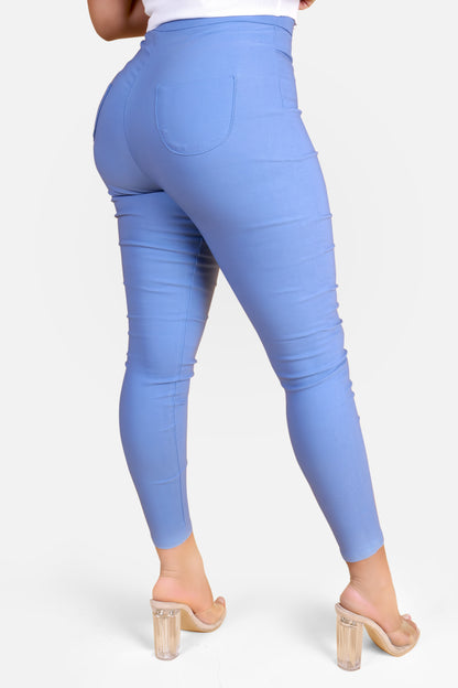 JEGGING MIT HOHER TAILLE - BLAU