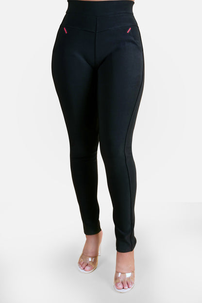 GLATTE SCHWARZE LEGGINGS