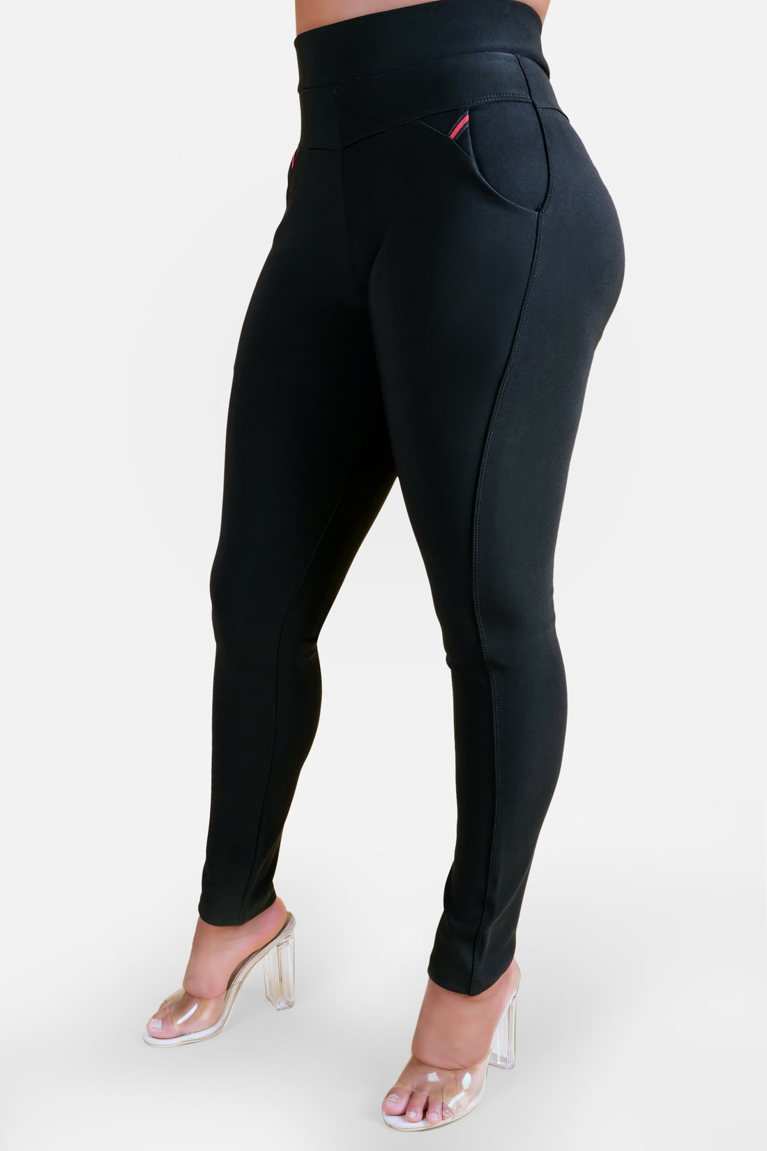 GLATTE SCHWARZE LEGGINGS