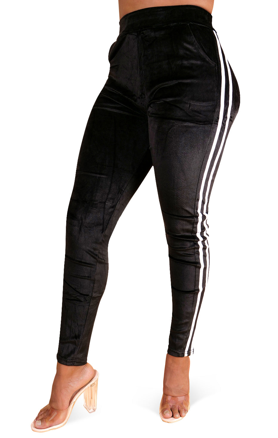 STRIPE  STRETCH JOGGING PANTS