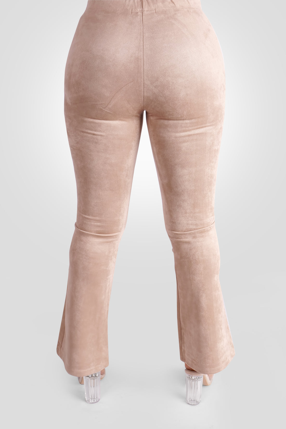 SUÈDE FLARED BROEK- BEIGE